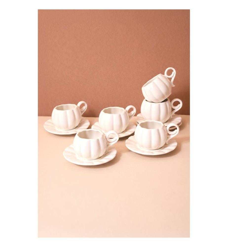 Set of 12 coffee cups - White