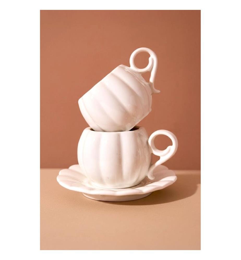 Set of 12 coffee cups - White