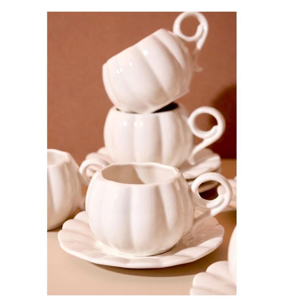 Set of 12 coffee cups - White