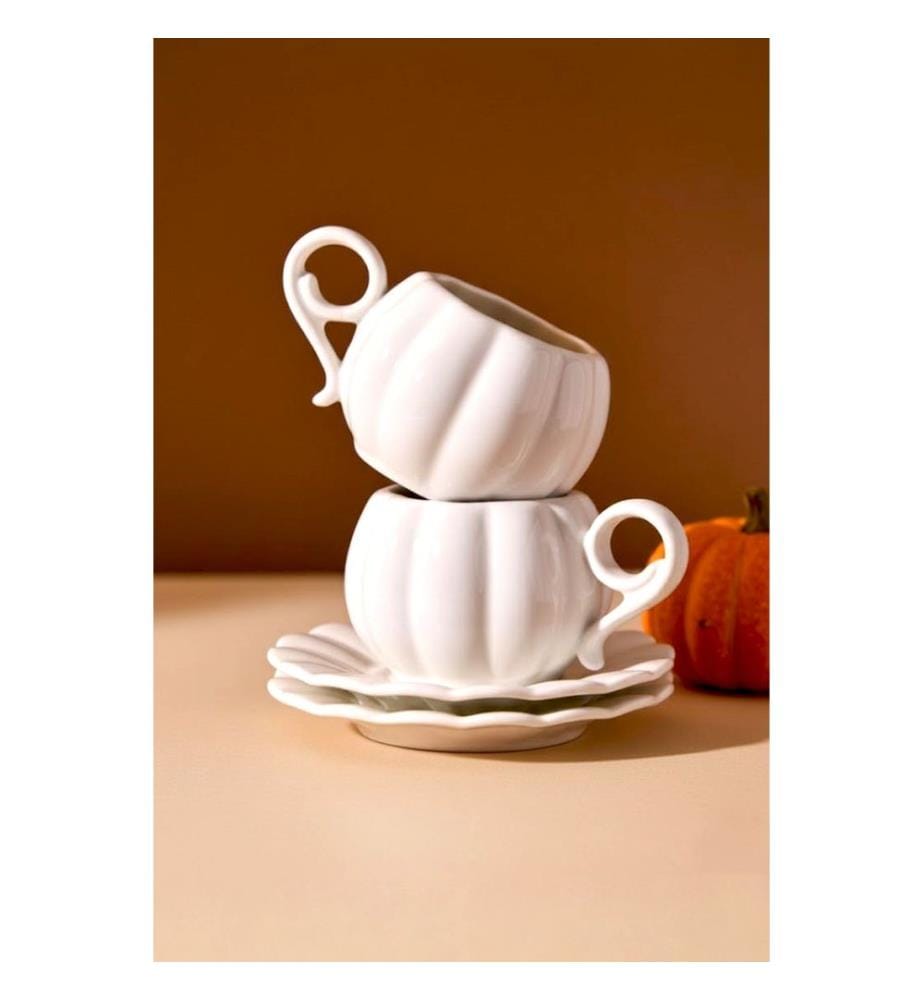 Set of 4 coffee cups - White