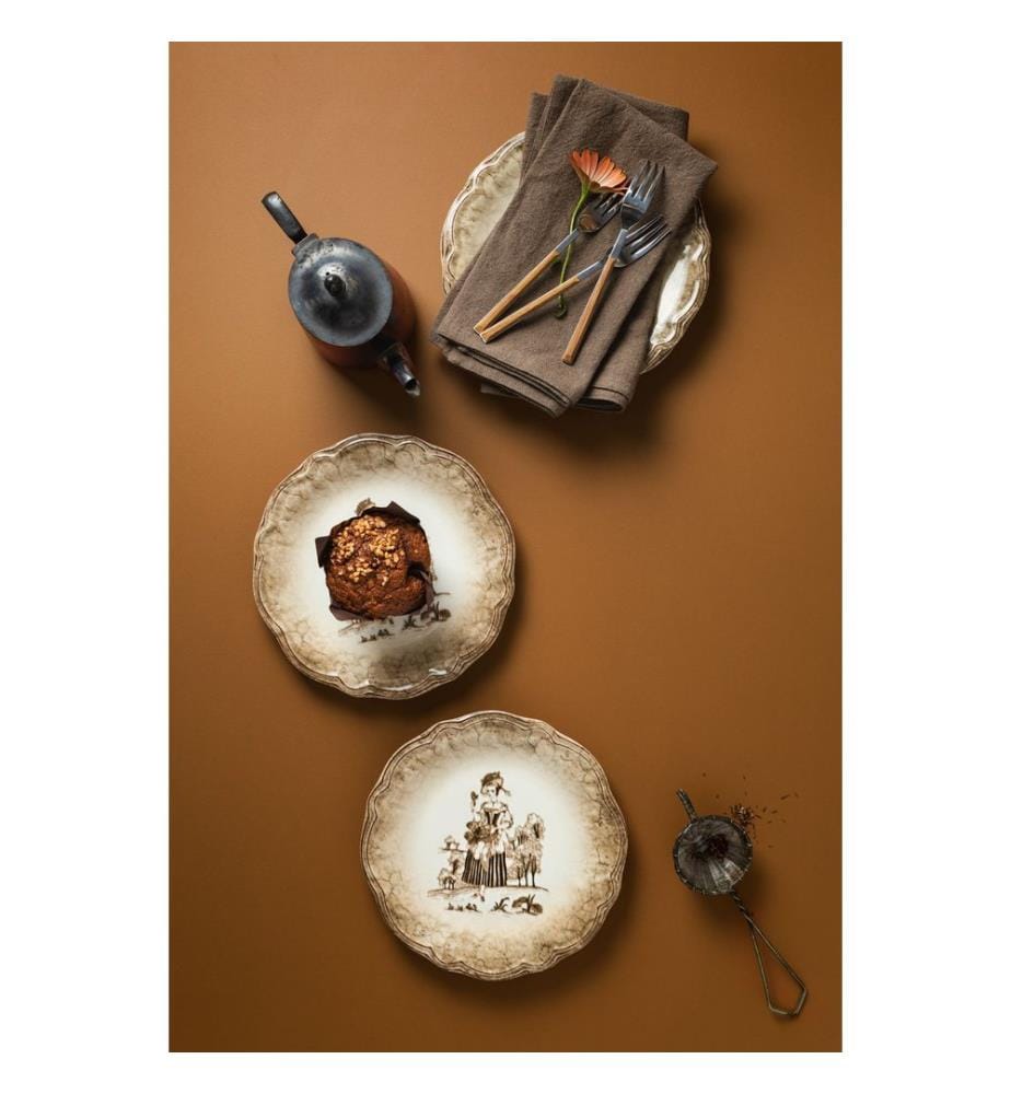 6er-Set Dessertteller – mehrfarbig