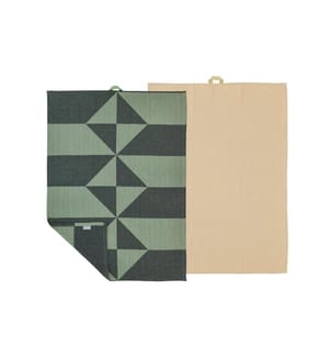 Södahl Geschirrtuch-Set Twist, 50 x 70 cm, Hedge Green, 2 Stück