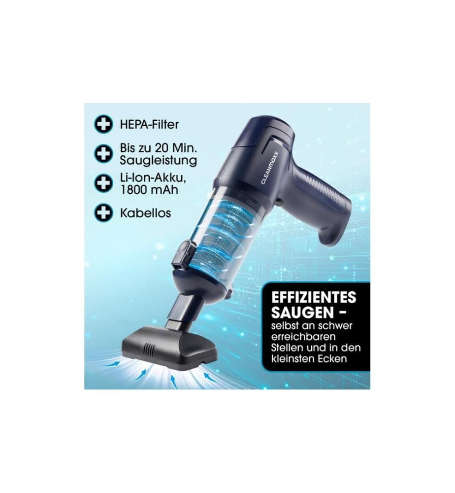 CLEANMAXX - Akku-Handsauger 16535 Dunkelblau