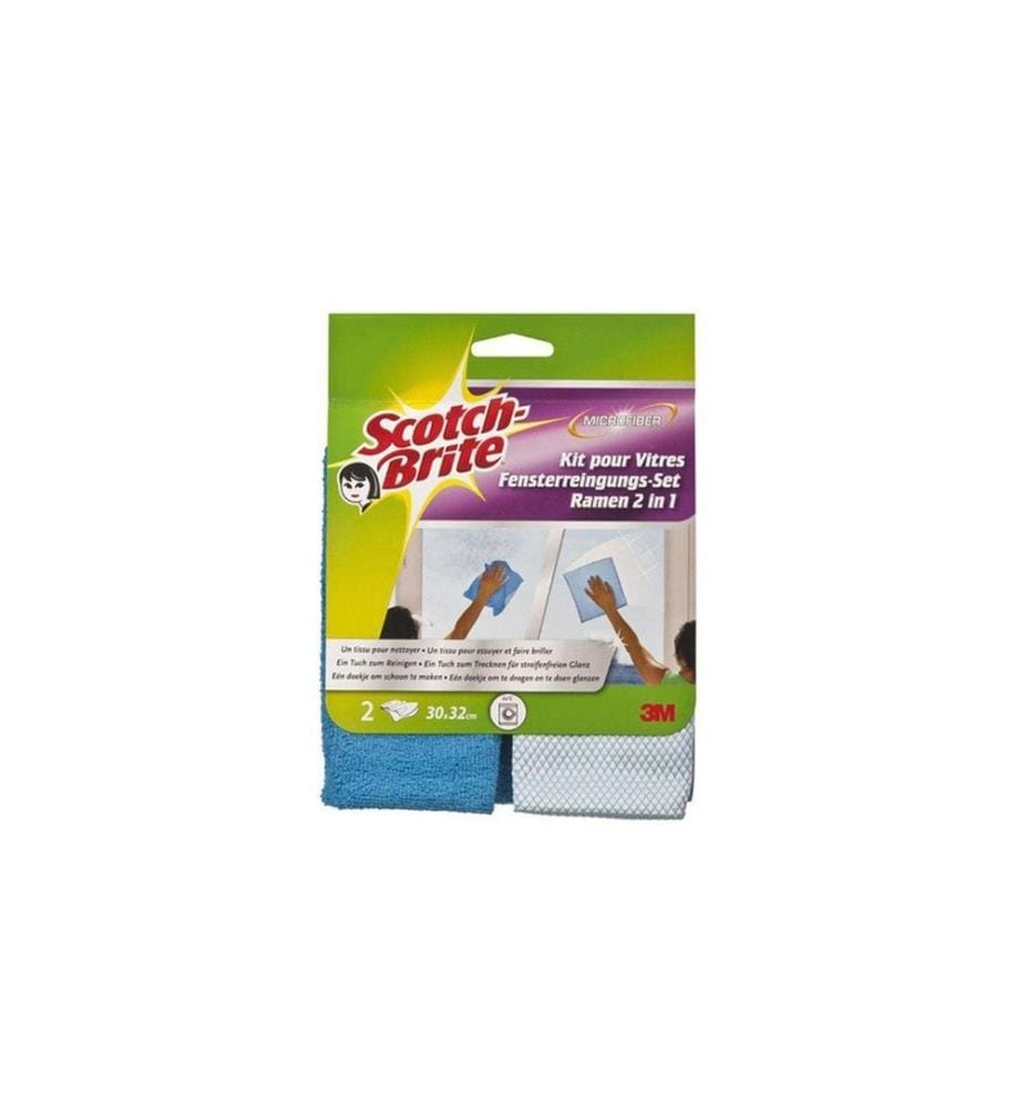 Scotch-Brite - Fensterreinigungstuch Scotch-Brite - Mikrofaser Set, 2 Stück