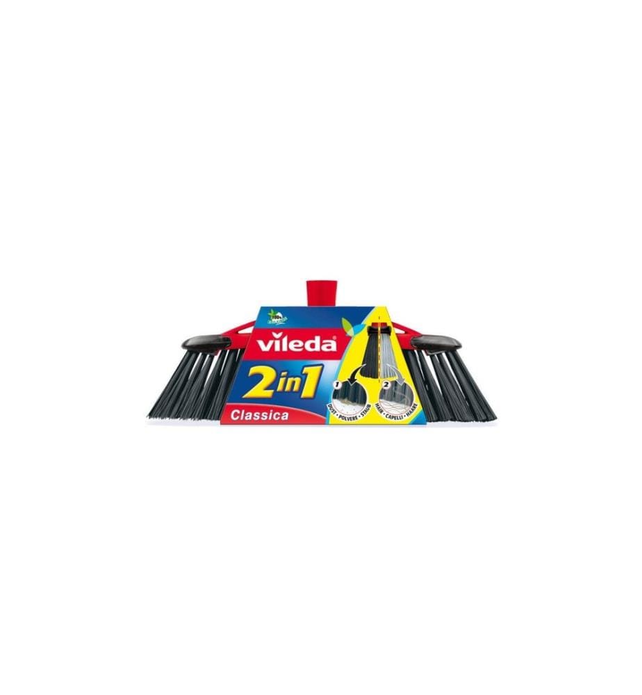 Vileda - Besen-Kopf Classica 2 in 1, Schwarz