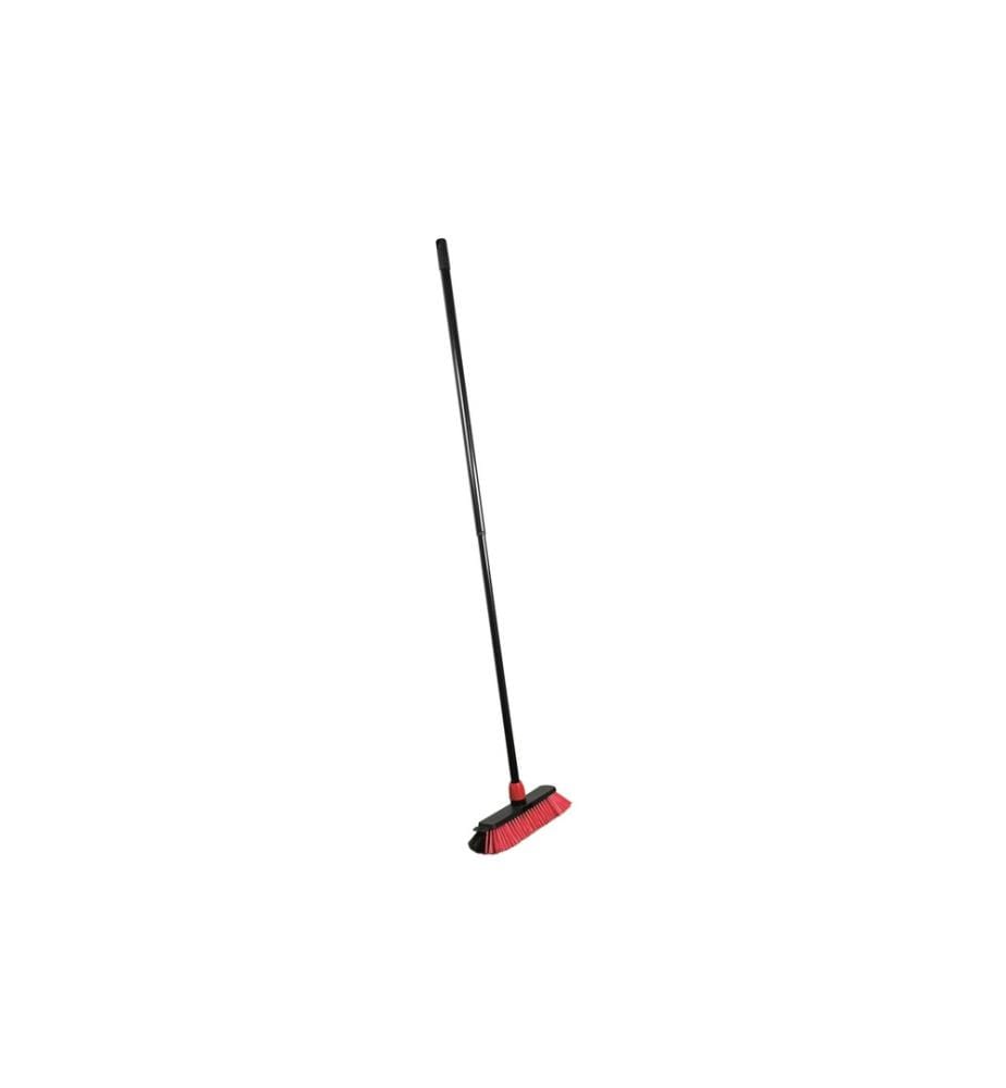 EDI BAUR - Besen Heavy duty mit Teleskopstiel, Rot