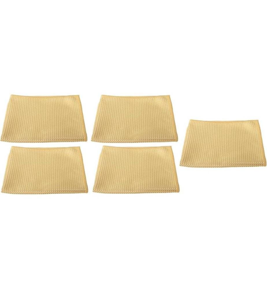 EDI BAUR - Chiffon de nettoyage en microfibre 5 Pièce/s, Jaune