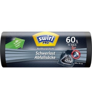SWIRL - Müllbeutel Schwerlast 60 l, 12 Stück