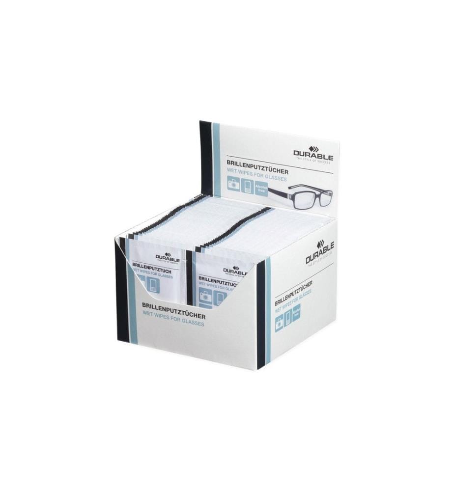 DURABLE - Brillenputztuch 100 Stück, Weiss