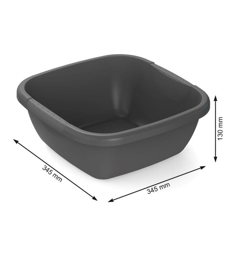ROTHO - Becken Daily eckig, 8 l, Schwarz