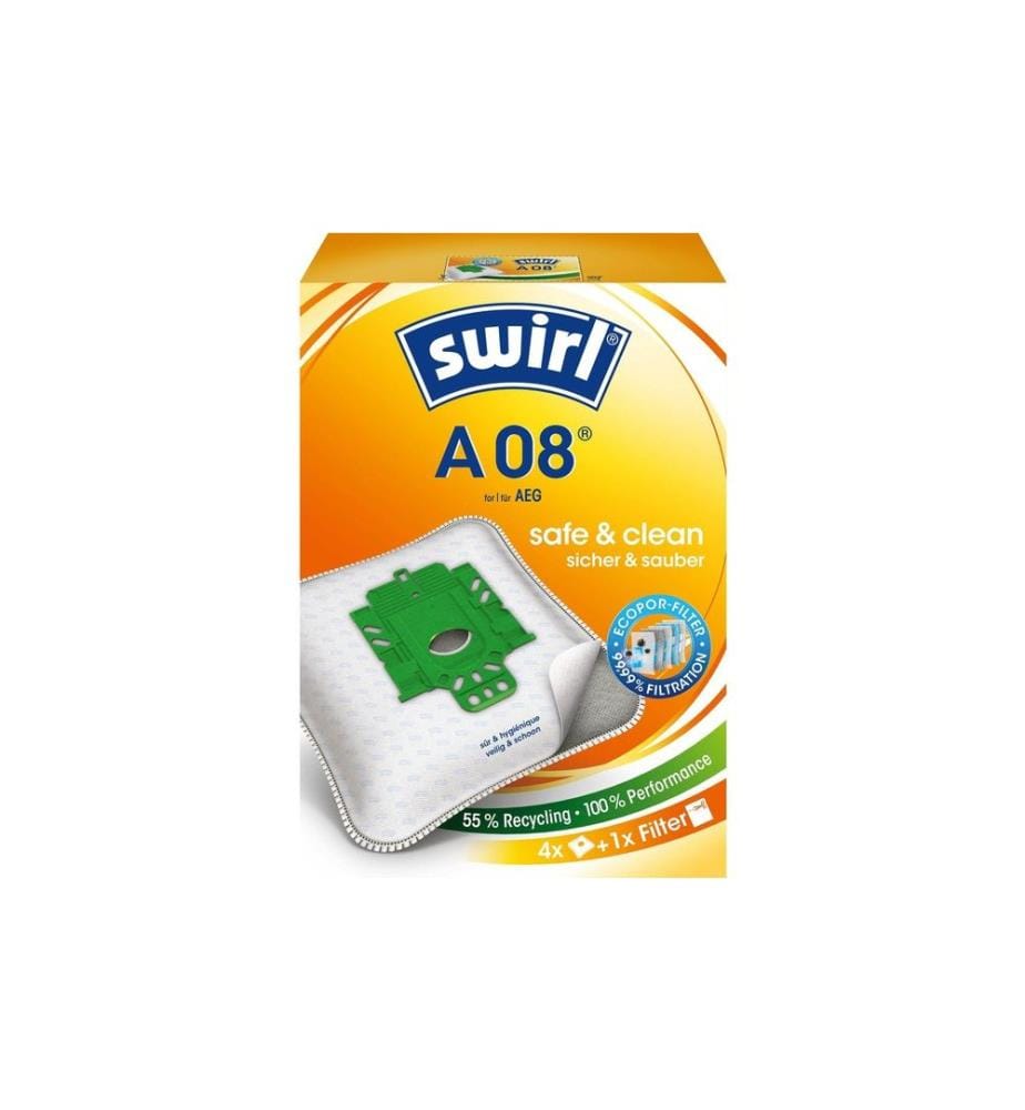 SWIRL - Sac filtrant pour aspirateur A 08 4 Pièce/s