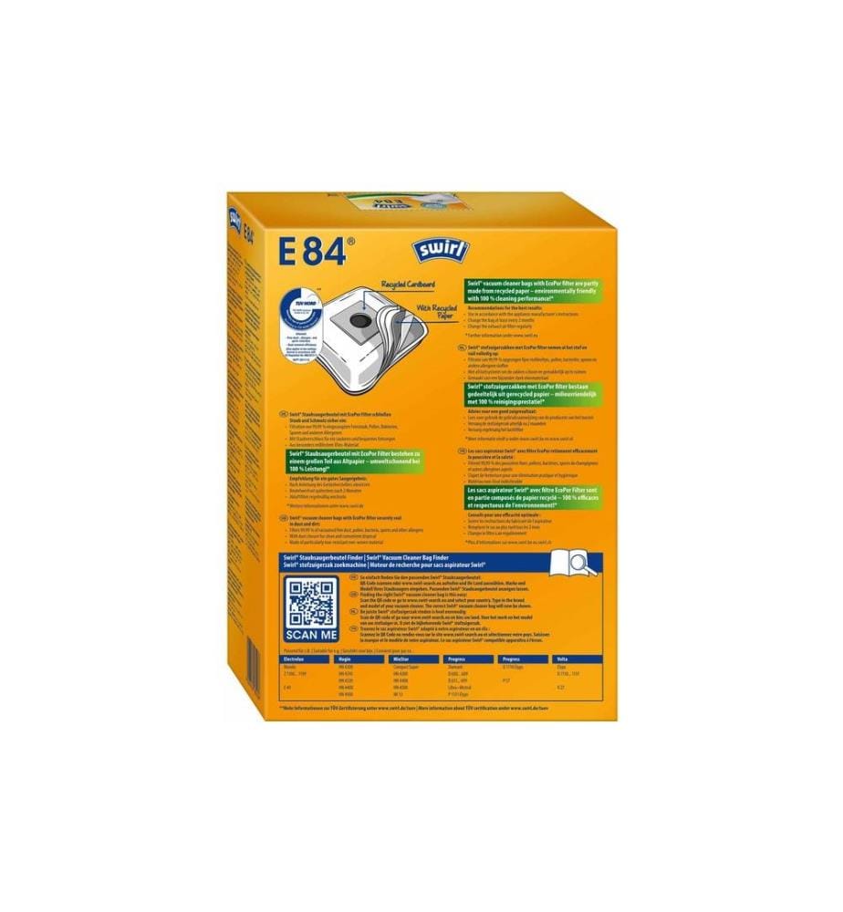 SWIRL - Sac filtrant pour aspirateur E 84 4 Pièce/s