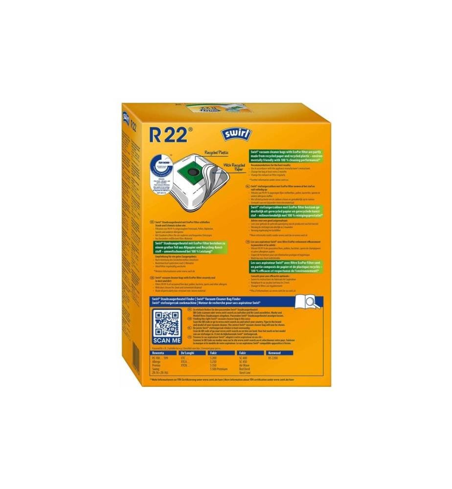 SWIRL - Sac filtrant pour aspirateur R 22 4 Pièce/s