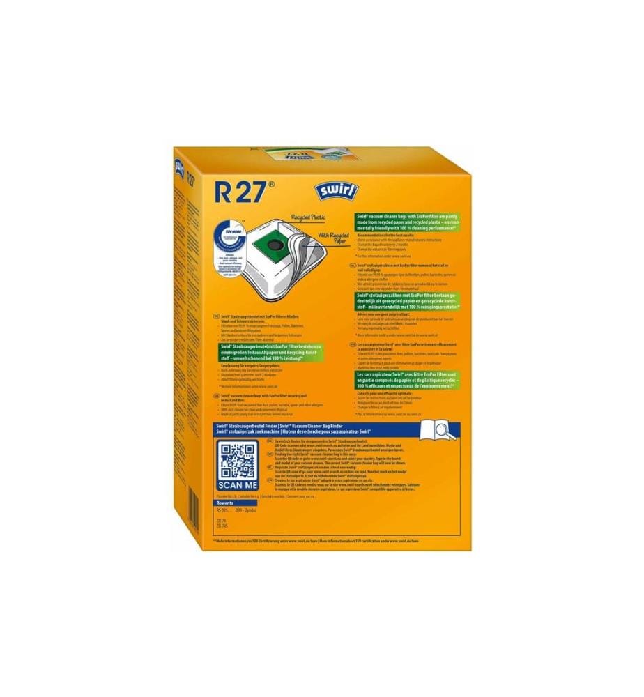 SWIRL - Sac filtrant pour aspirateur R 27 4 Pièce/s