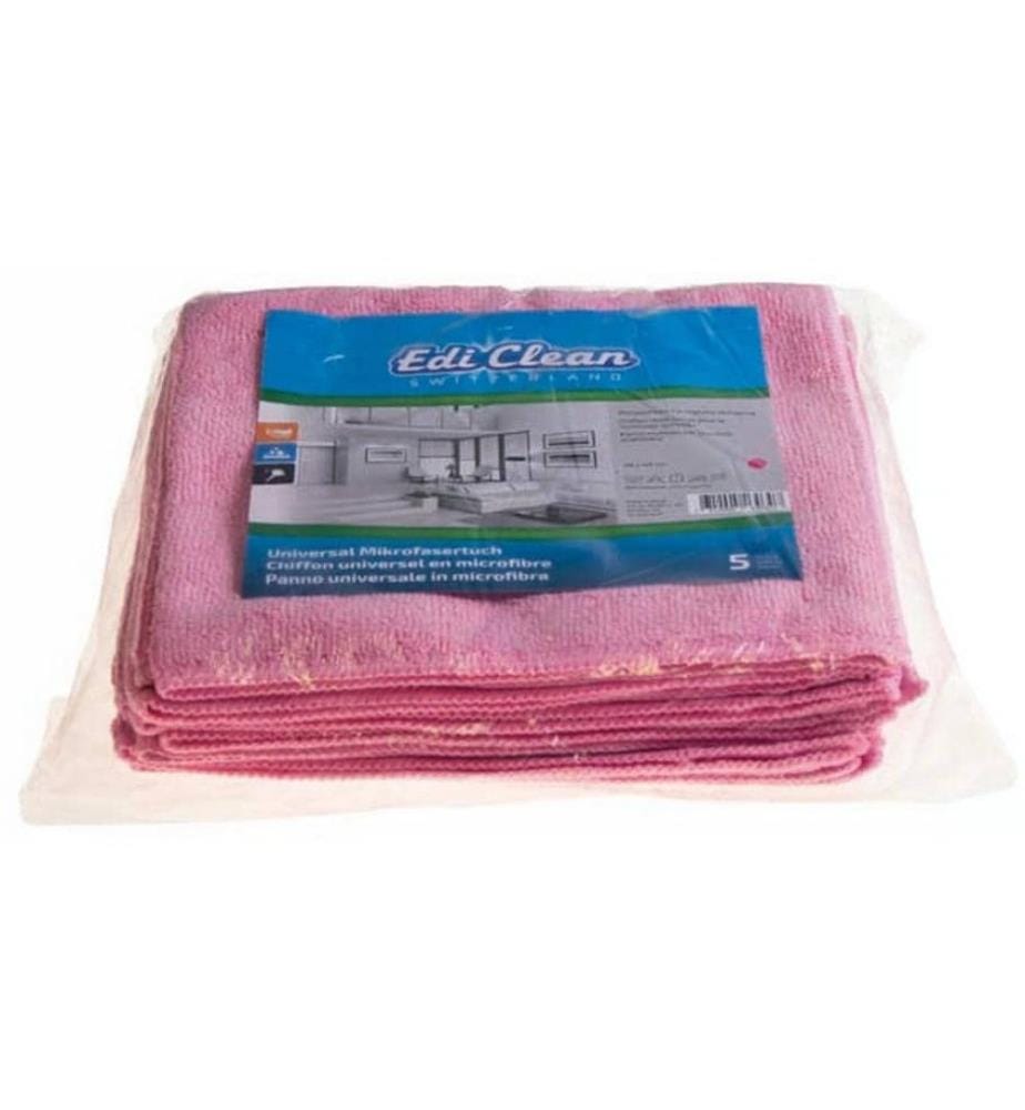 EDI BAUR - Chiffon de nettoyage en microfibre Universal 5 Pièce/s, Rose