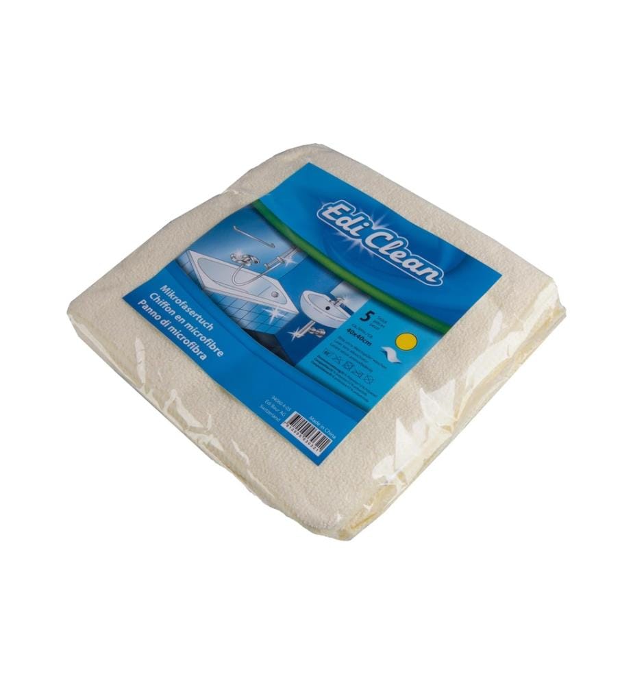 EDI BAUR - Chiffon de nettoyage en microfibre Universal 5 Pièce/s, Jaune