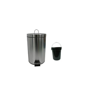 MSV - Poubelle à pédale 20 l, Gris