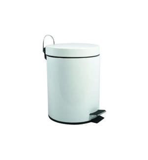 MSV - Poubelle à pédale 5 l, Blanc