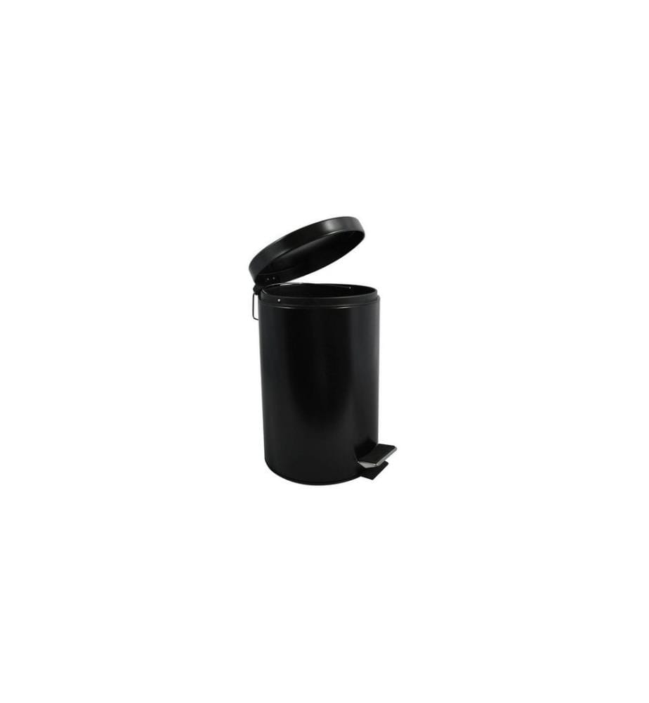 MSV - Treteimer 12 l, Schwarz matt/Schwarz