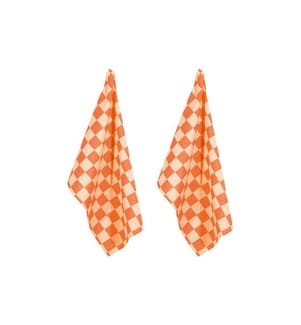 PAD - Geschirrtuch-Set Chess 2 Stück, Orange