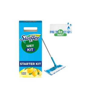 SWIFFER - Balai à laver Kit de démarrage 7 pièces, bleu