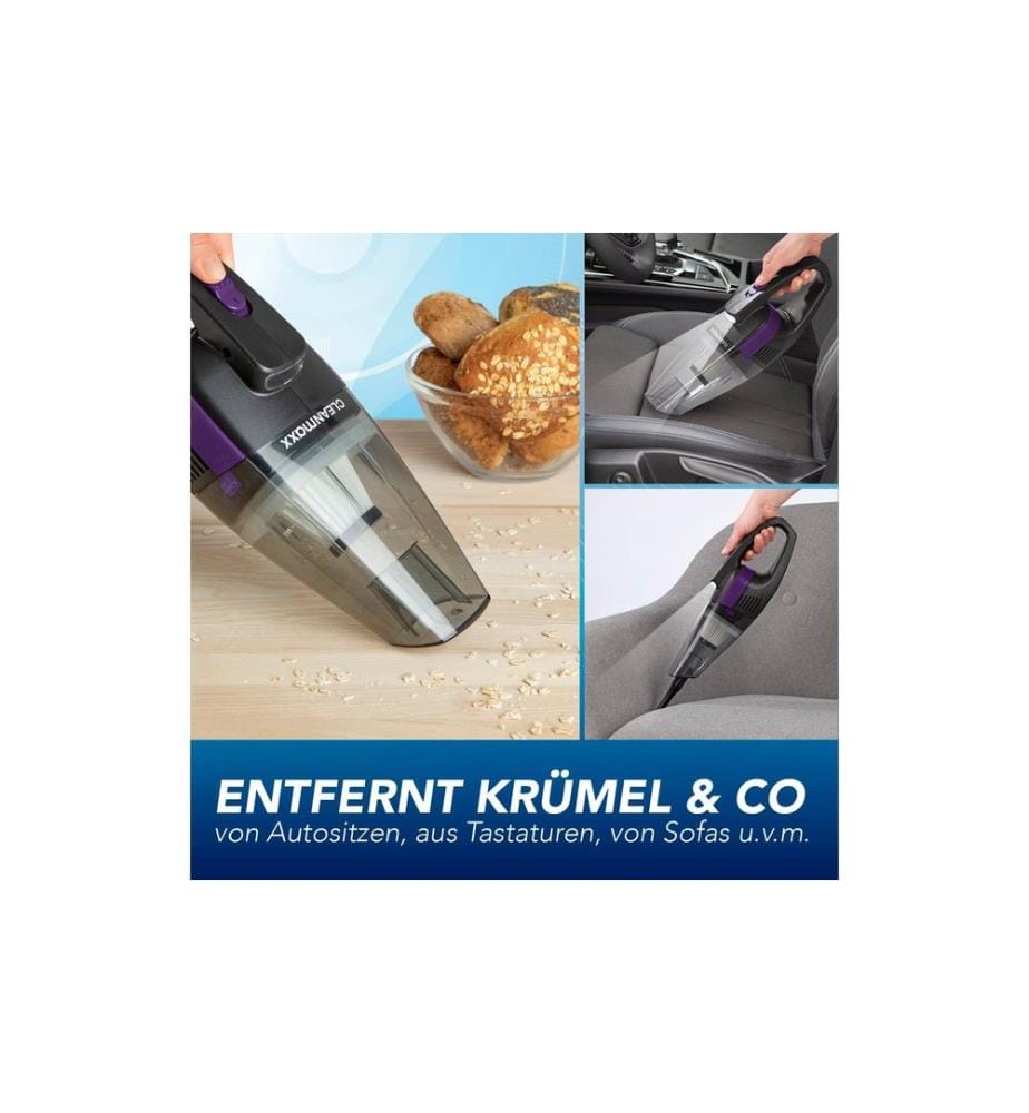 CLEANMAXX - Aspirateur à main sans fil gris, violet gris, violet
