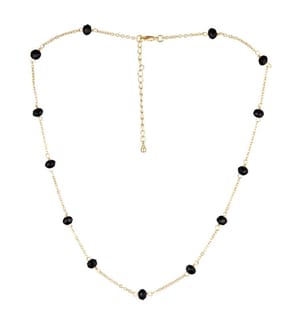 Halskette Elisa, Goldmessing - Schwarz und Gold
