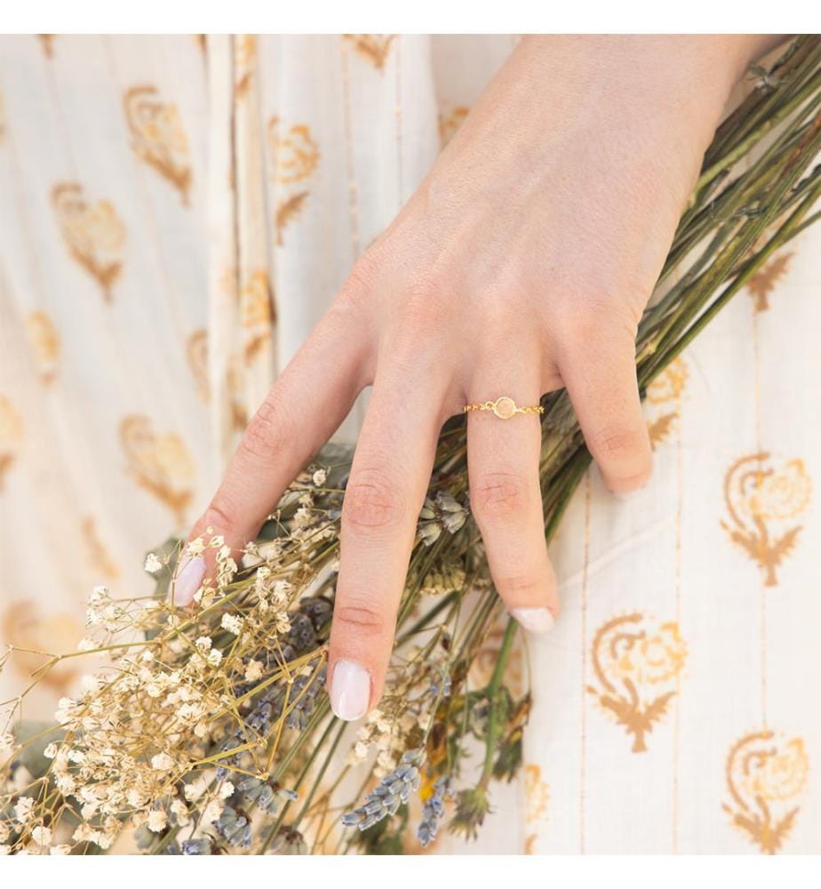Ring Léa, Goldmessing - Rosa und Gold