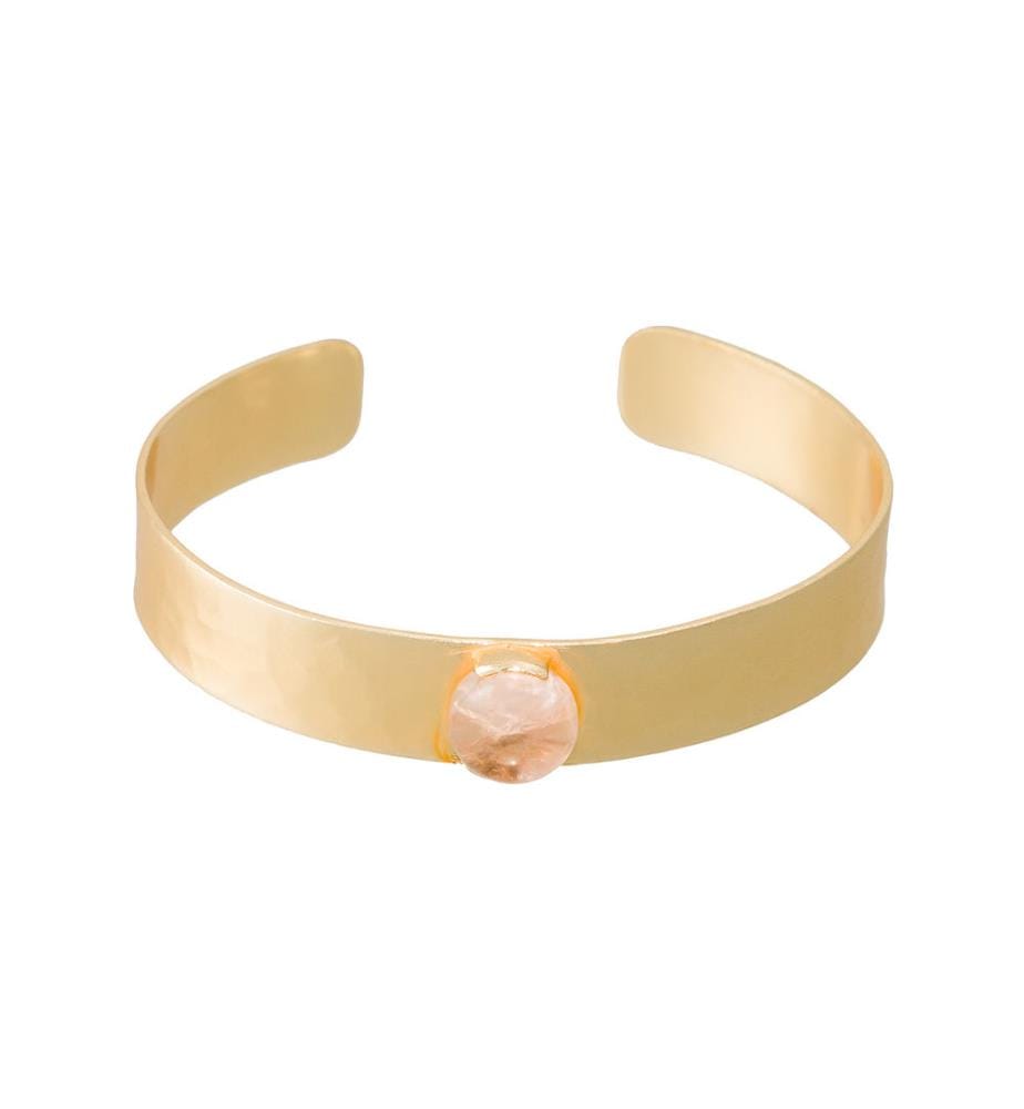 Armband Caroline, Goldmessing - Rosa und Gold