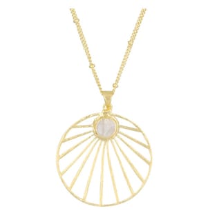 Halskette Ania, Goldmessing - Grau und Gold