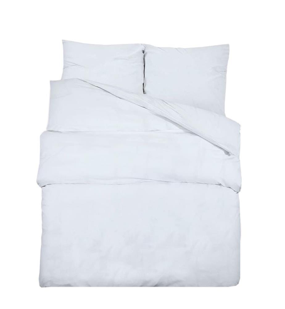 Ensemble de housse de couette Blanc 200x220 cm Microfibre