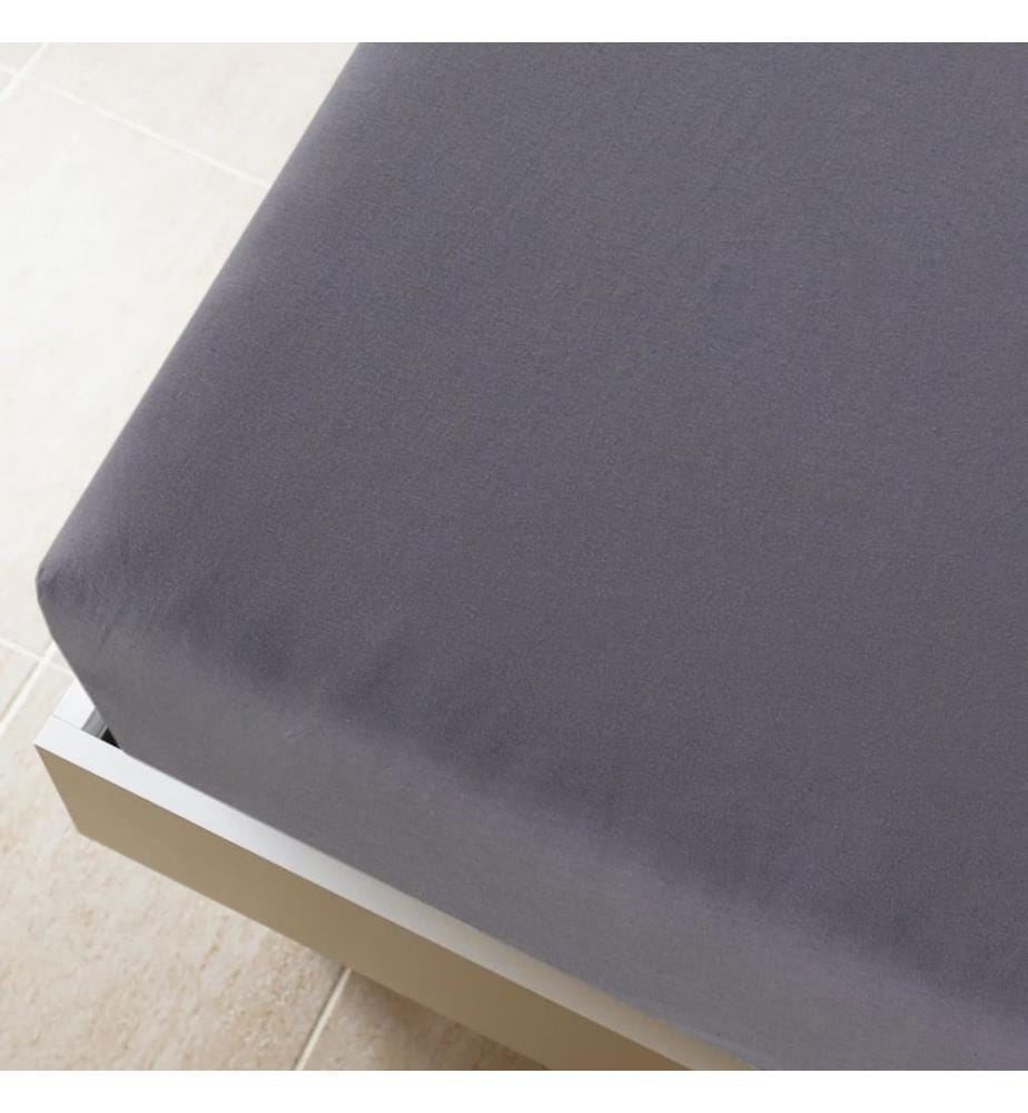Spannbettlaken Jersey Anthrazit 160x200 cm Baumwolle