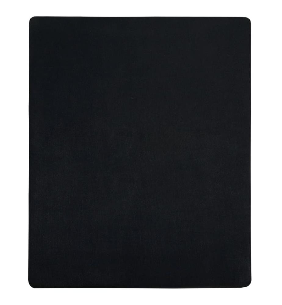 Spannbettlaken 2 Stk. Jersey Schwarz 90x200 cm Baumwolle
