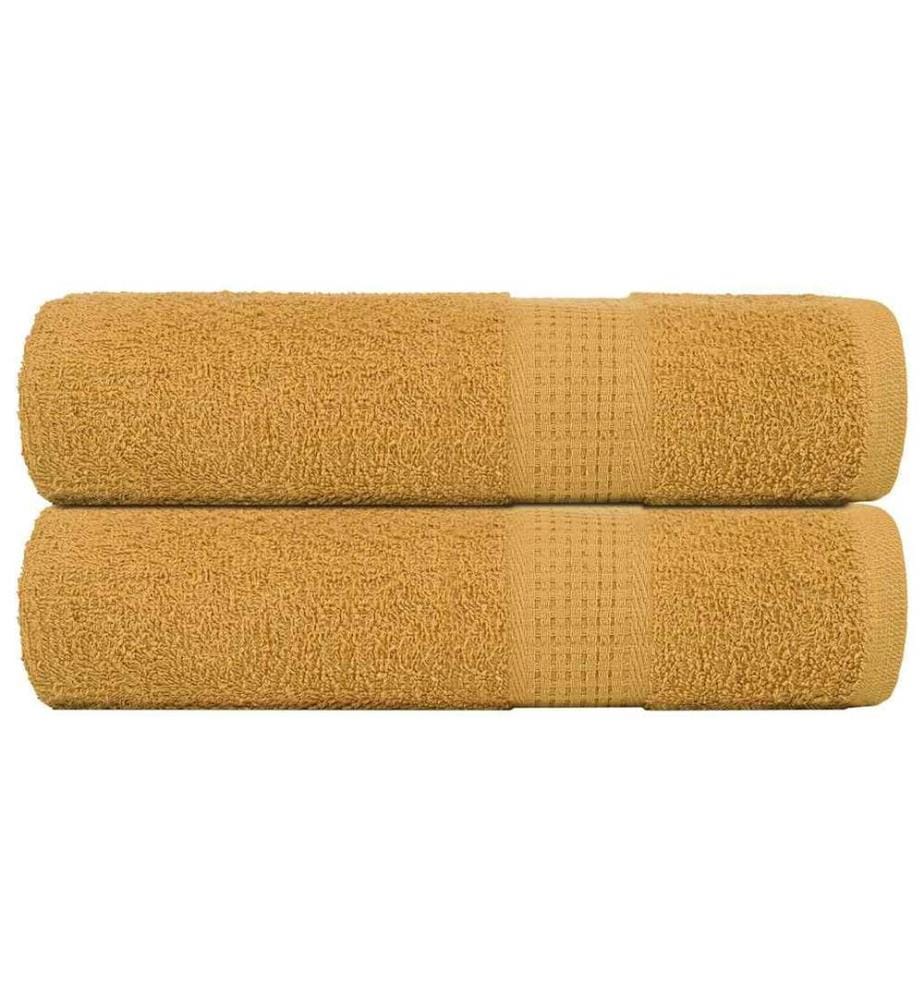Serviettes de bain FROGN 2 pcs doré 100x150 cm 360 g/m²