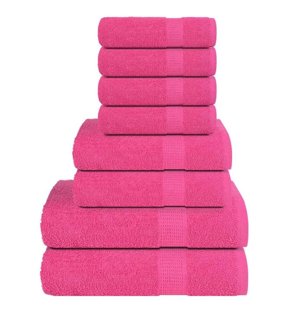 Ensemble de serviettes FROGN 8 pcs rose 360 g/m²