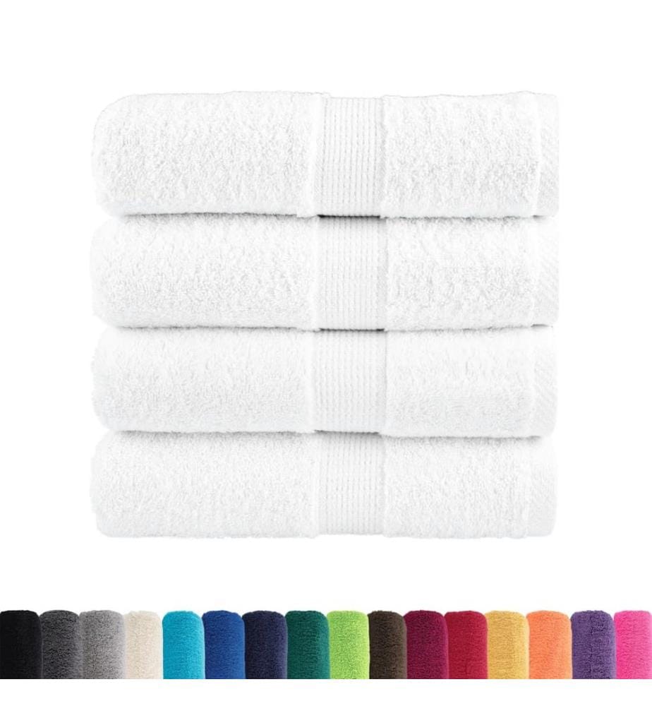 Premium-Waschtücher SOLUND 4 Stk. Weiss 30x30 cm 600 g/m²