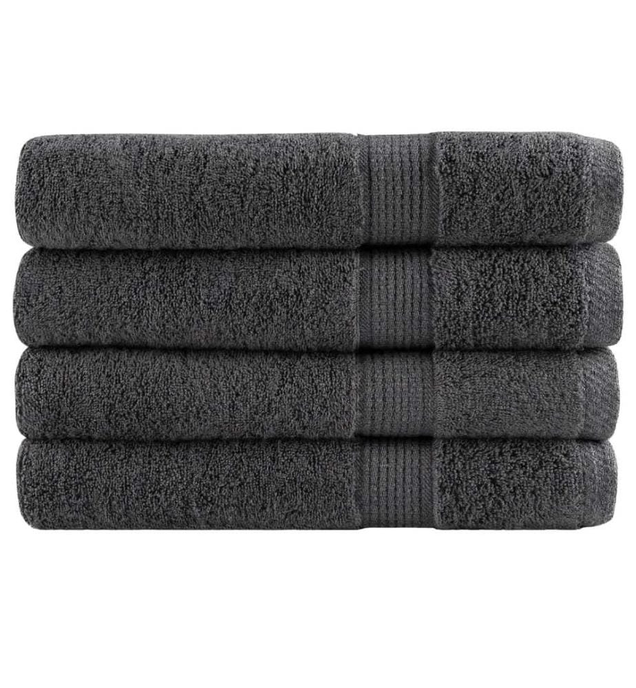 Premium Saunatücher SOLUND 4 Stk. Anthrazit 80x200 cm 600 g/m²