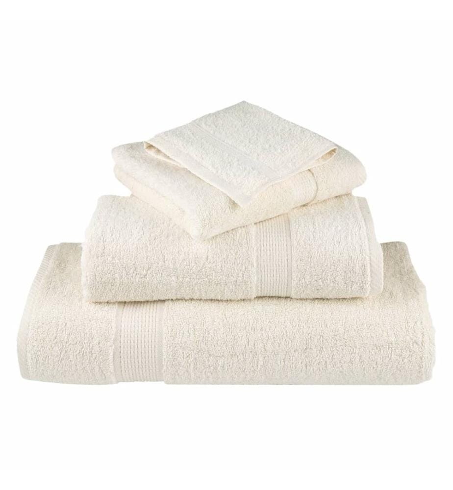 Premium Badetücher SOLUND 4 Stk. Creme 100x150 cm 600 g/m²
