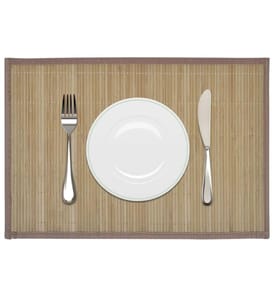 6 Bambus-Platzdeckchen 30 x 45 cm Braun