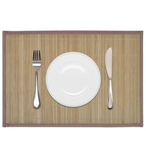 6 Bambus-Platzdeckchen 30 x 45 cm Braun