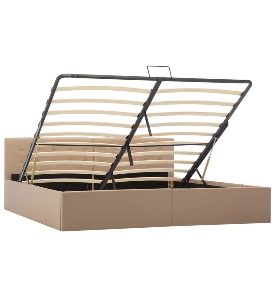 Cadre de lit avec rangement hydraulique Similicuir 180x200 cm