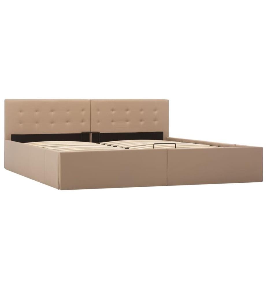 Cadre de lit avec rangement hydraulique Similicuir 180x200 cm