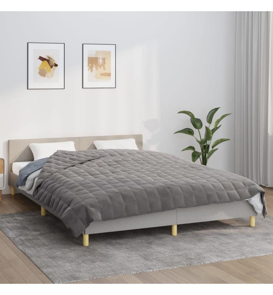 Gewichtsdecke Grau 200x220 cm 13 kg Stoff