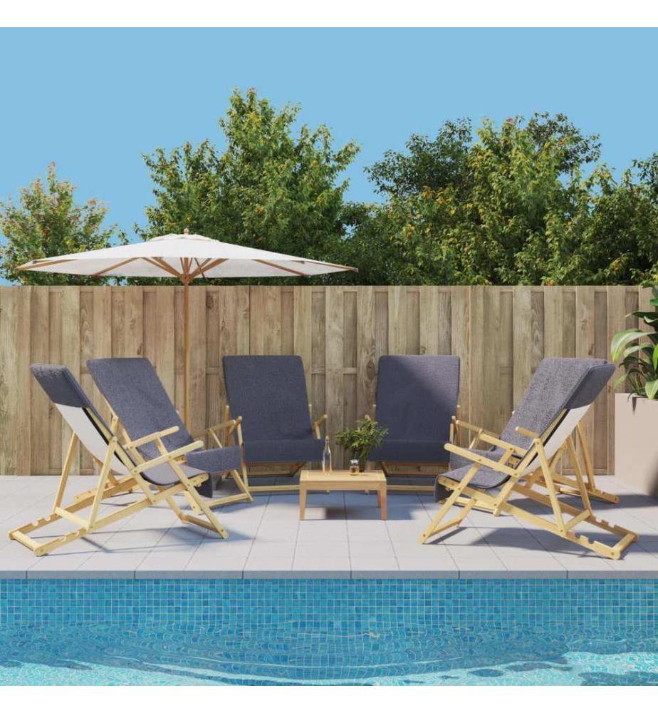 Strandtücher 6 Stk. Anthrazit 60x135 cm Stoff 400 GSM