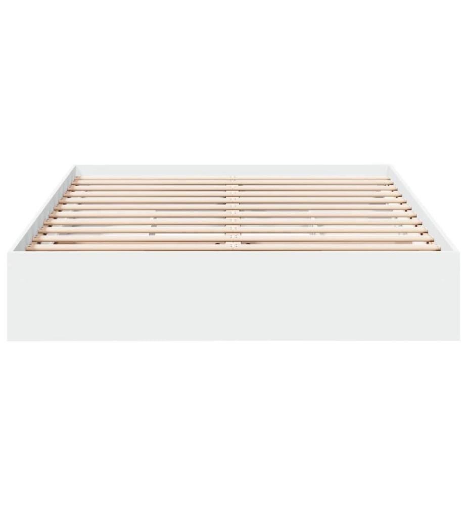 Cadre de lit avec tiroirs sans matelas blanc 160x200 cm
