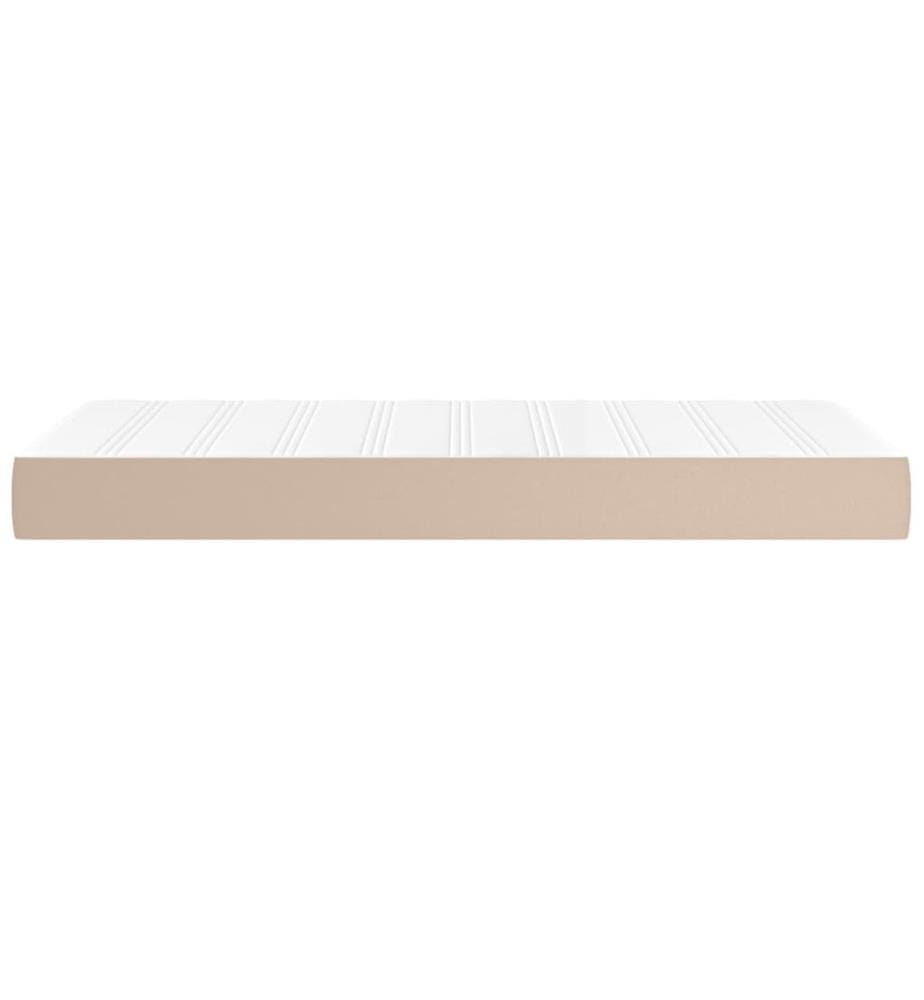 Taschenfederkernmatratze Mittel Cappuccino 90x200x20 cm Kunstleder