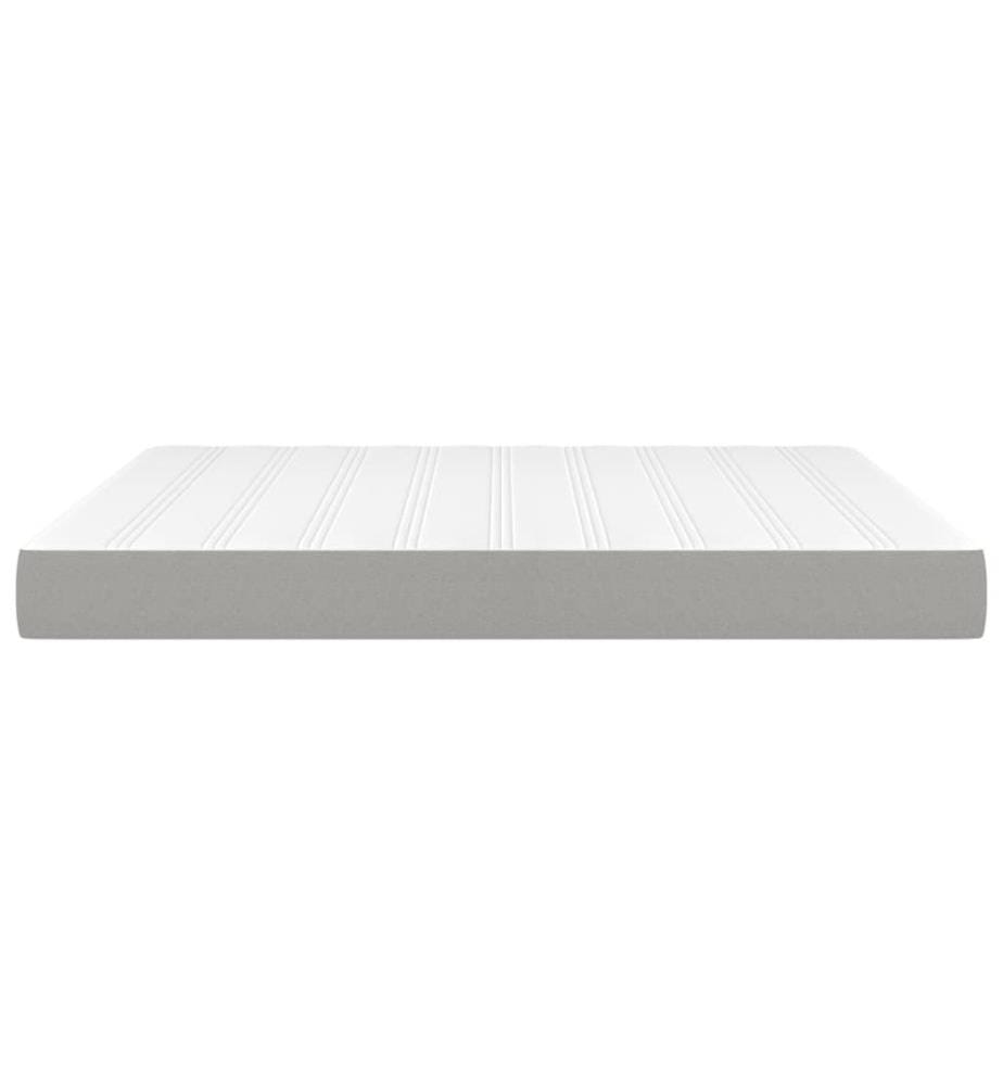 Matelas de lit à ressorts ensachés fermeté moyenne Gris clair 160x200x20 cm