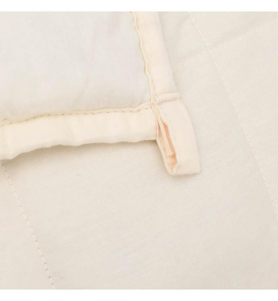 Couverture lestée Crème clair 150x200 cm 7 kg Tissu