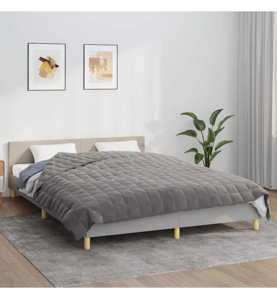 Gewichtsdecke Grau 200x200 cm 13 kg Stoff