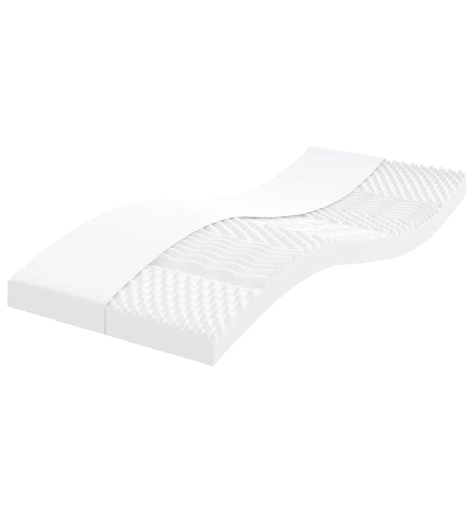 Matelas en mousse 2 pcs blanc 90x200 cm 7 zones dureté 20 ILD